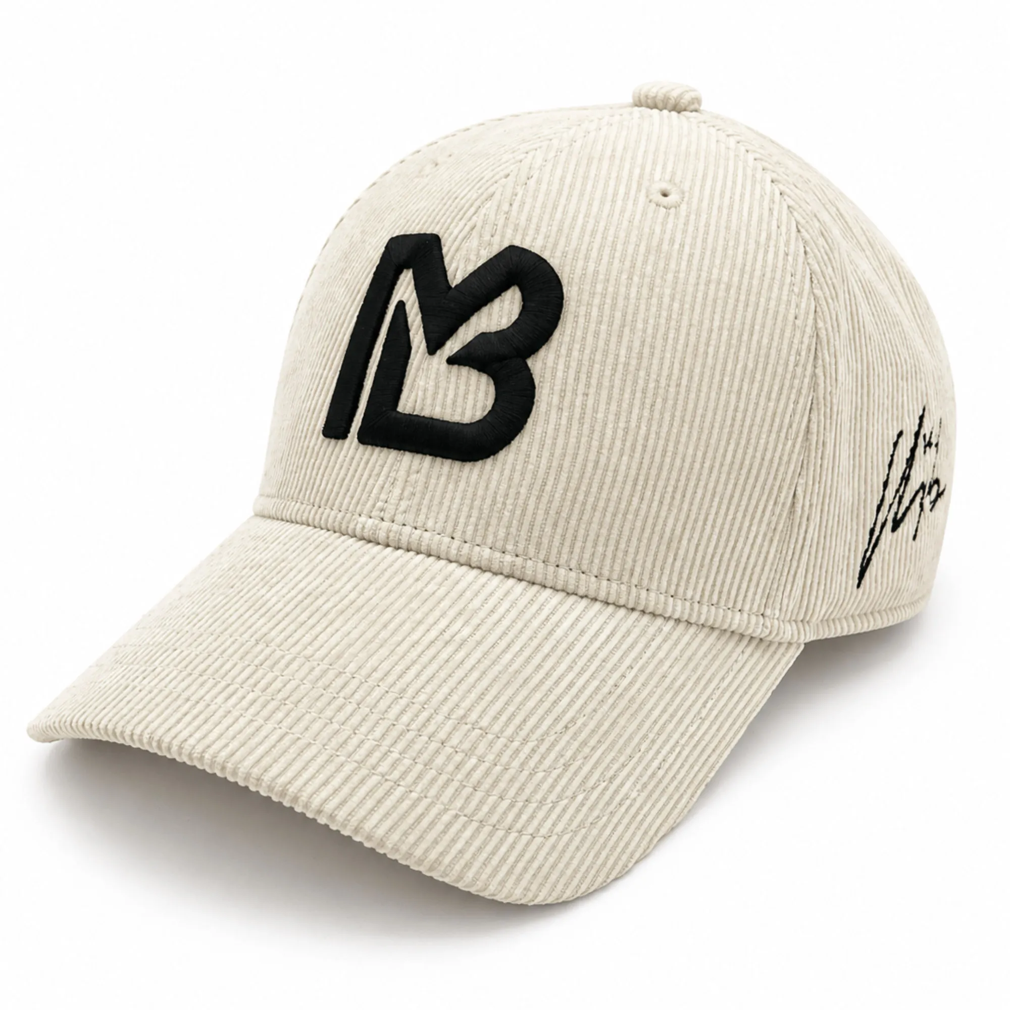 Cappello The Alabaster in velluto a coste, vista frontale